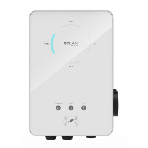 SolaX smart EV charger offering 7.2kW, 11kW, and 22kW charging options